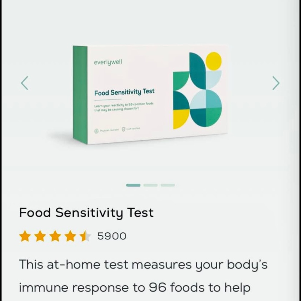 Brand new in sealed box Everly well food sensitivity 96 foods test